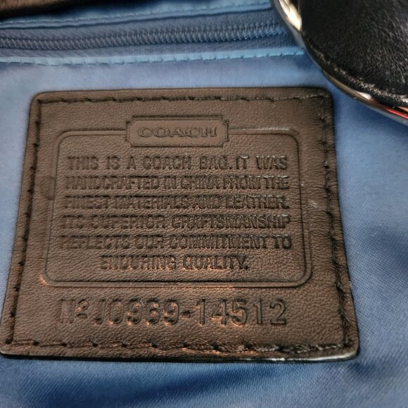 Euc Coach Peyton Op Art Black Hobo Shoulder Bag Purse - Picture 12 of 14